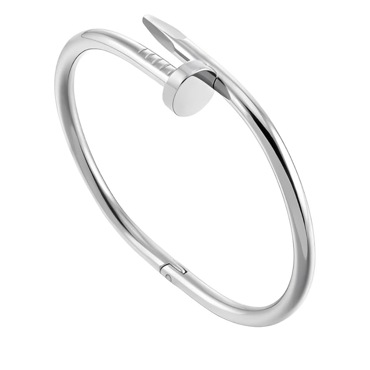 Kit 2 Pulseiras Bracelete Aço Inox Prata Love Prego Dourado 6 Cm 18 Cm